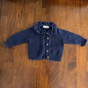 3/$15 French brand Navy Button Sweater 6 months